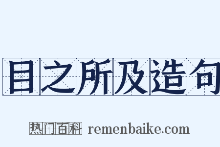 目之所及造句是什么意思的图片